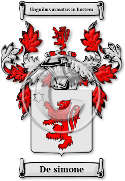 De simone Family Crest Download (jpg) Legacy Series - 150 DPI